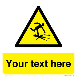 Custom warning thin ice